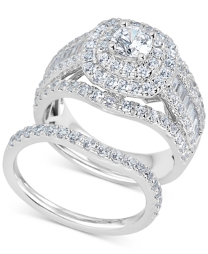 image of Diamond Raised Halo Bridal Set (2-1/2 ct. t.w.) in 14k White Gold