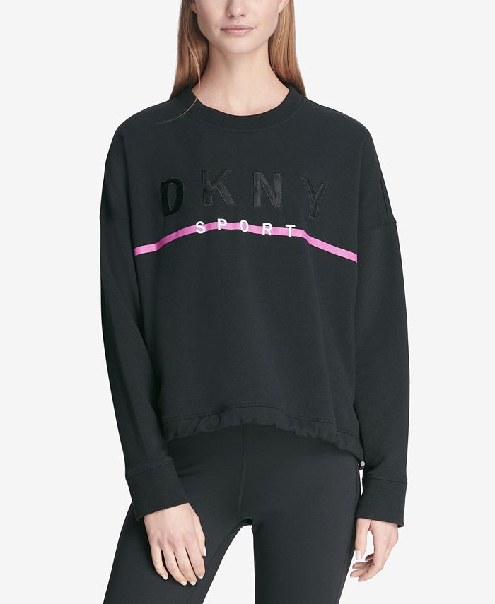 DKNY Sport Embroidered Logo Fleece Sweatshirt, Created for Macy's - Macy's
