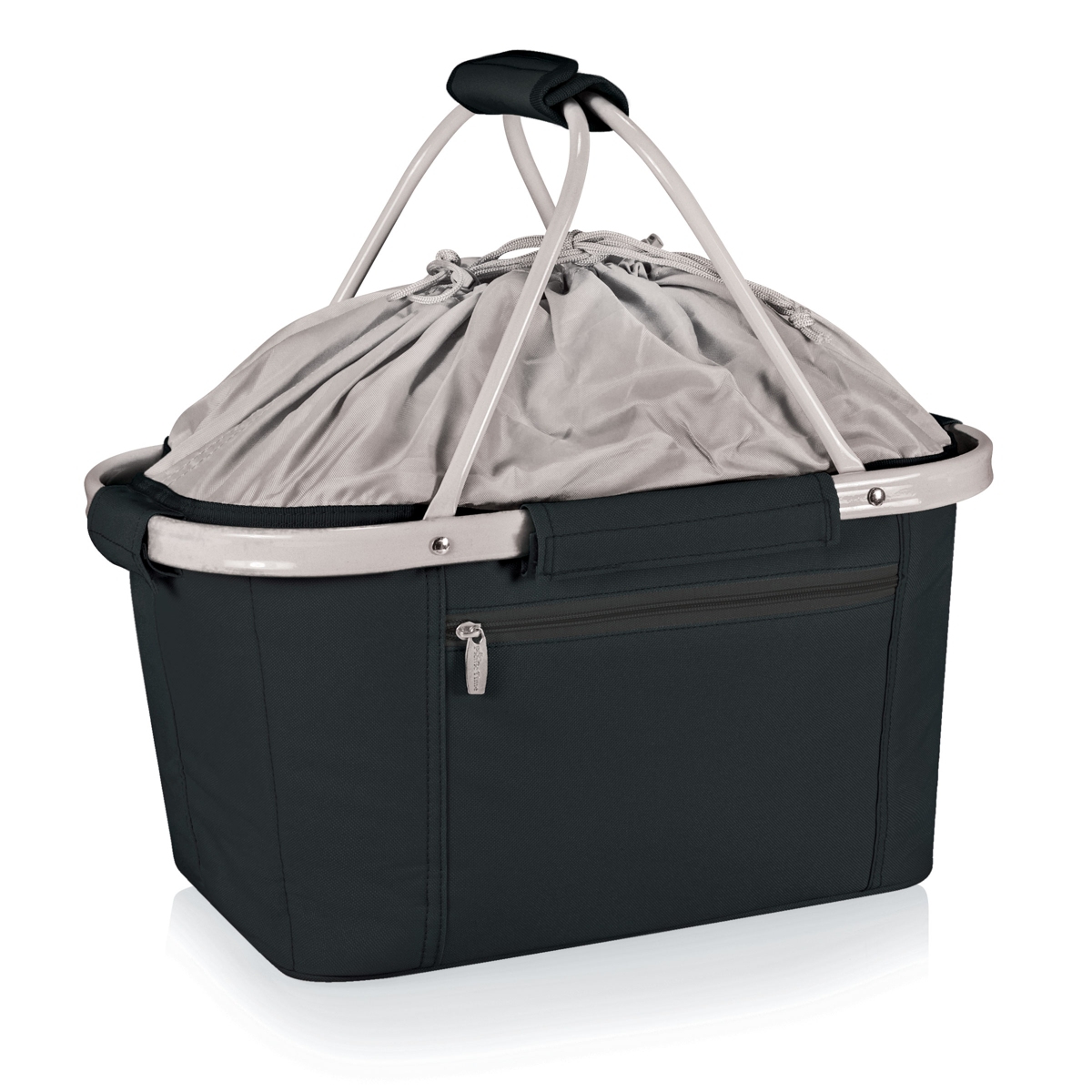 by Picnic Time Metro Black Basket Collapsible Cooler Tote - Black
