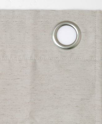 Linen Blend Blackout Grommet Top Curtain