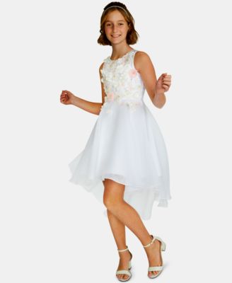 macys girls white dresses