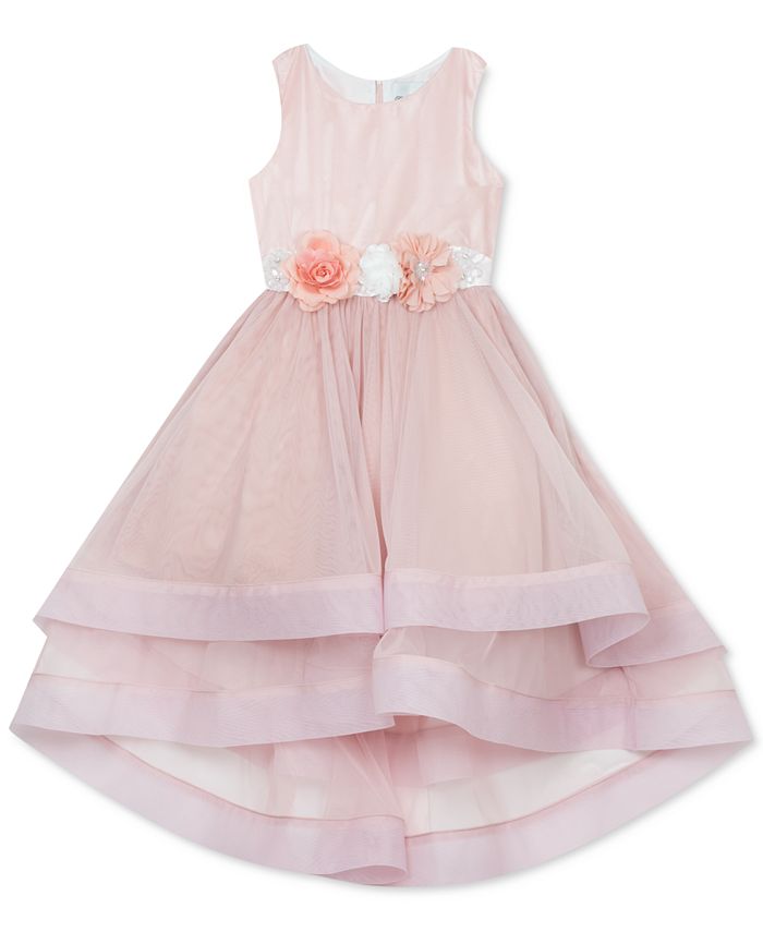 Rare Editions Little Girls Floral-Trim Dress - Macy's