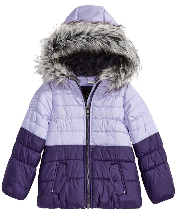 Jessica simpson cozy faux fur lined clearance hooded jacket