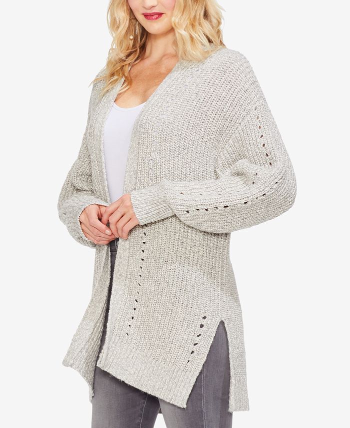 Vince Camuto Pointelle Cardigan Sweater - Macy's