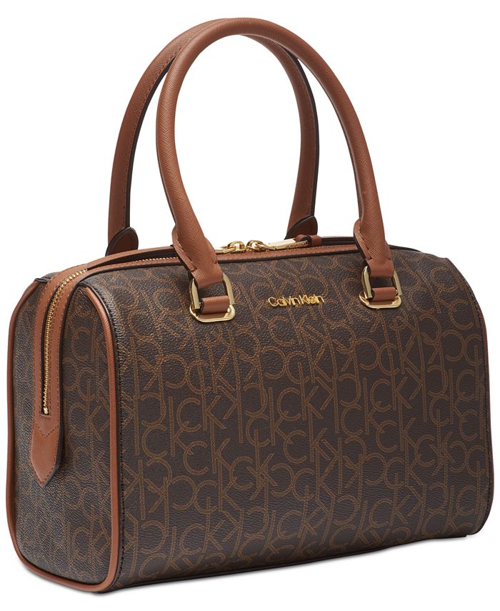 Calvin Klein Mercy Signature Satchel Macy's