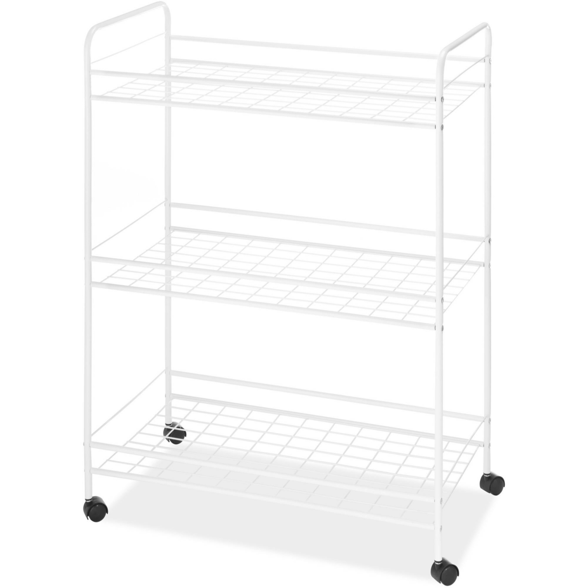 3-Tier Large Household Rolling Cart - White