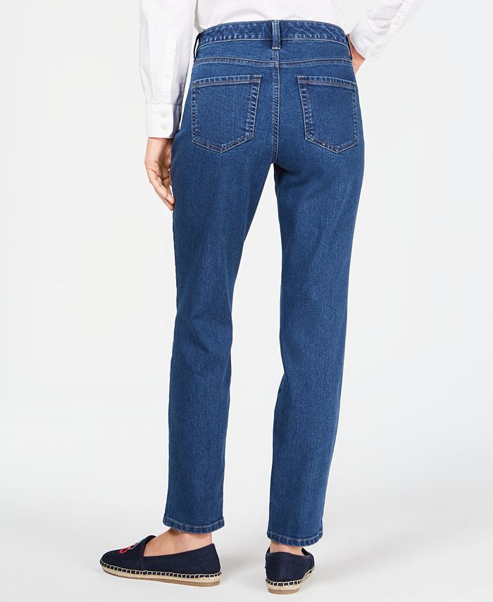 Charter Club Petite Tummy Control Ankle-Length Jeans, Created for Macy ...