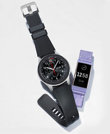 Fitbit charge 3 unisex black elastomer sales band touchscreen smart watch 22.7 mm