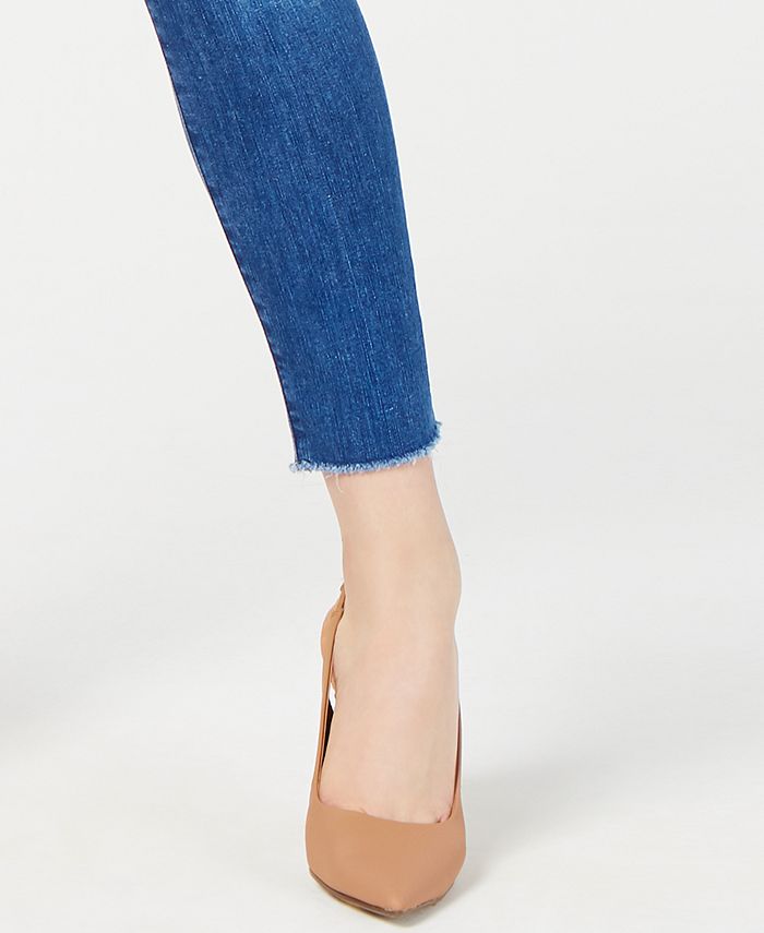 Flying Monkey Women's Cropped Distressed Skinny Jeans Blue Size 25