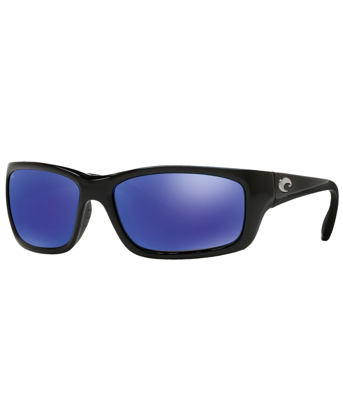 Costa Del Mar Polarized Sunglasses, Jose Polarized 62p In Black Shiny,blue Mirror
