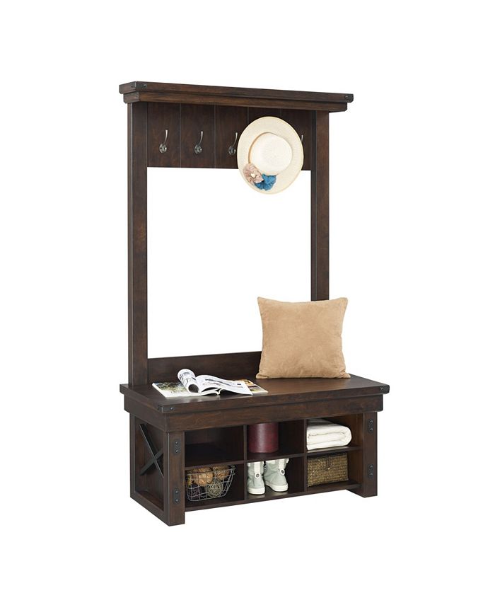 Ameriwood Home Broadmore Entryway Hall Tree With Bench & Reviews