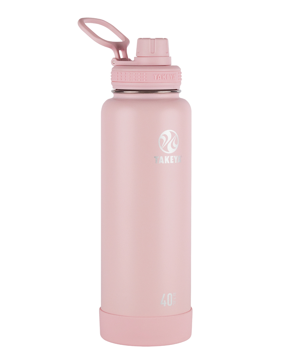 Shop Takeya Actives 40oz Insulated Stainless Steel Water Bottle With Insulated Spout Lid In Blush
