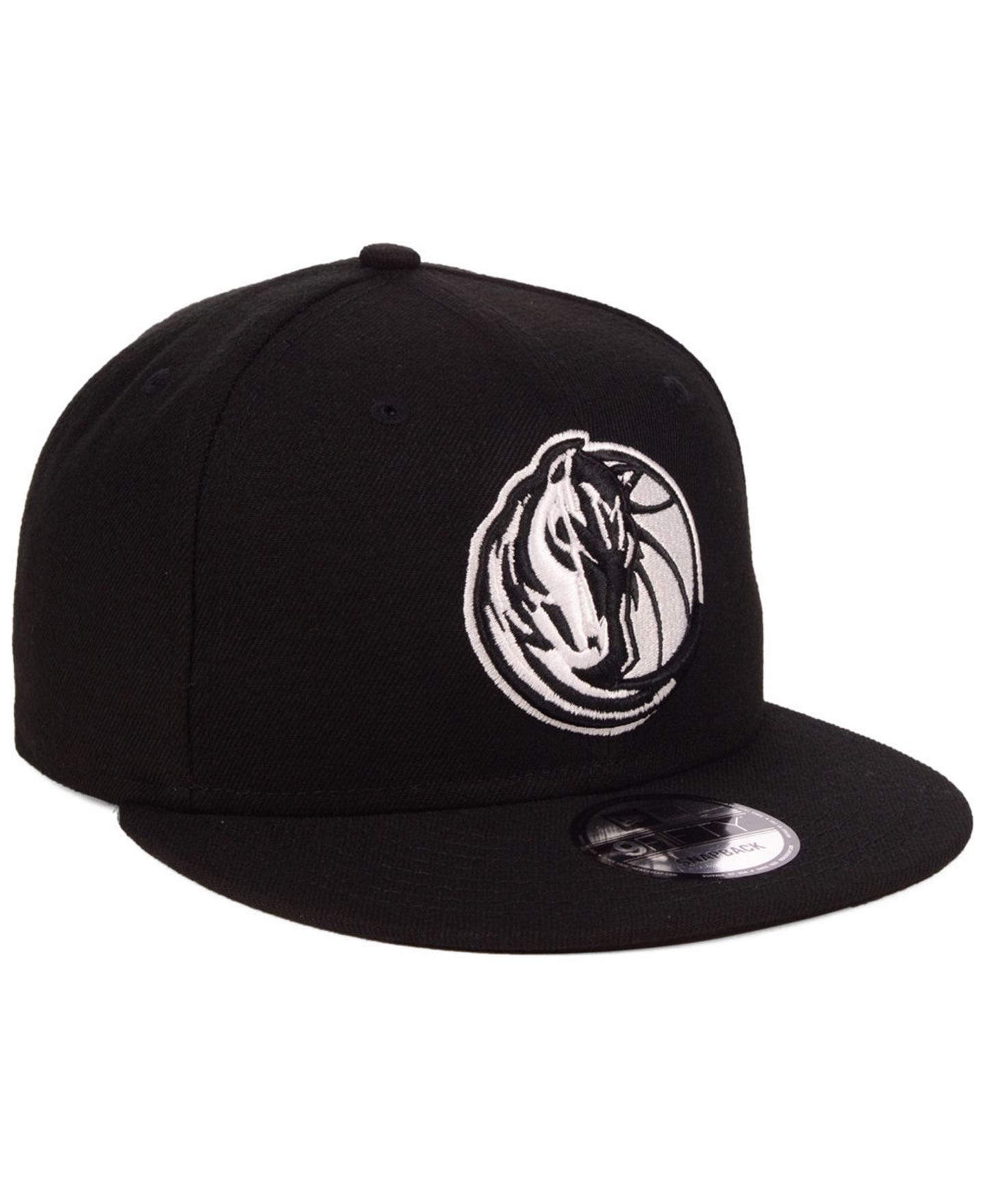 Мужская кепка New Era Dallas Mavericks Black White 9FIFTY Snapback — фото 3