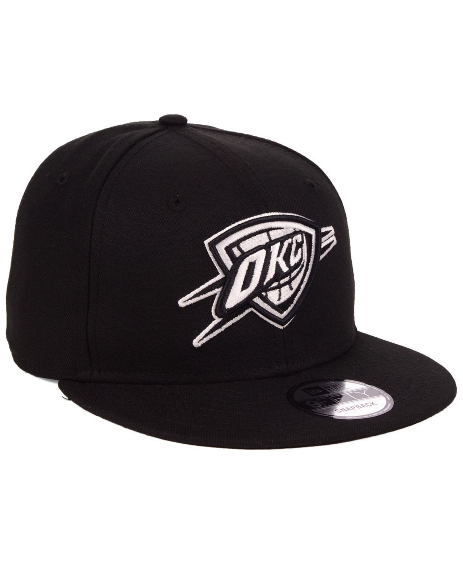Oklahoma City Thunder Black White 9FIFTY Snapback Cap