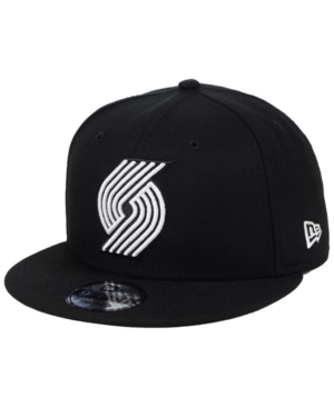 New Era Portland Trail Blazers Black White 9fifty Snapback Cap