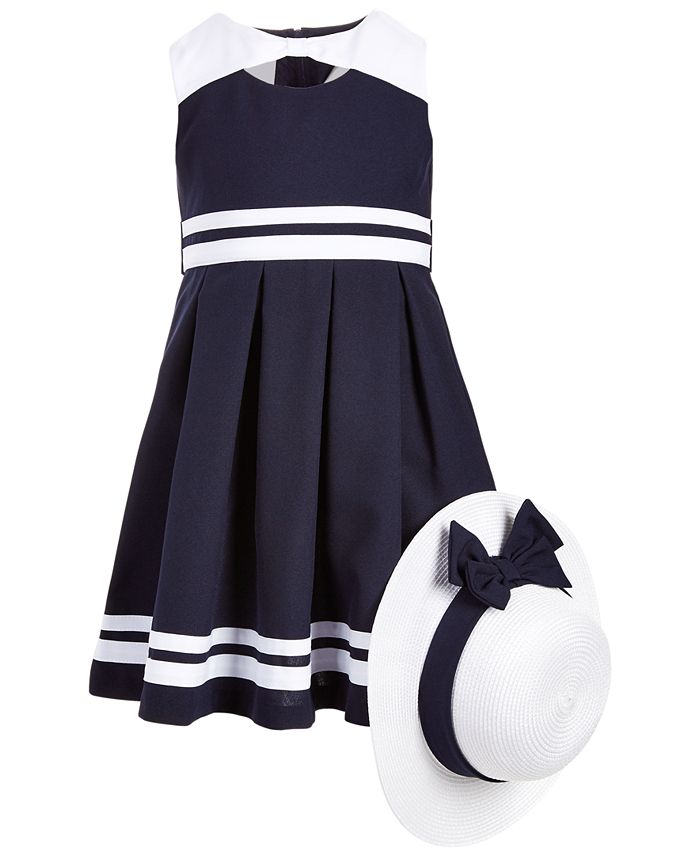 Bonnie Jean Toddler Girls 2 Pc. Nautical Dress Hat Set Macy s