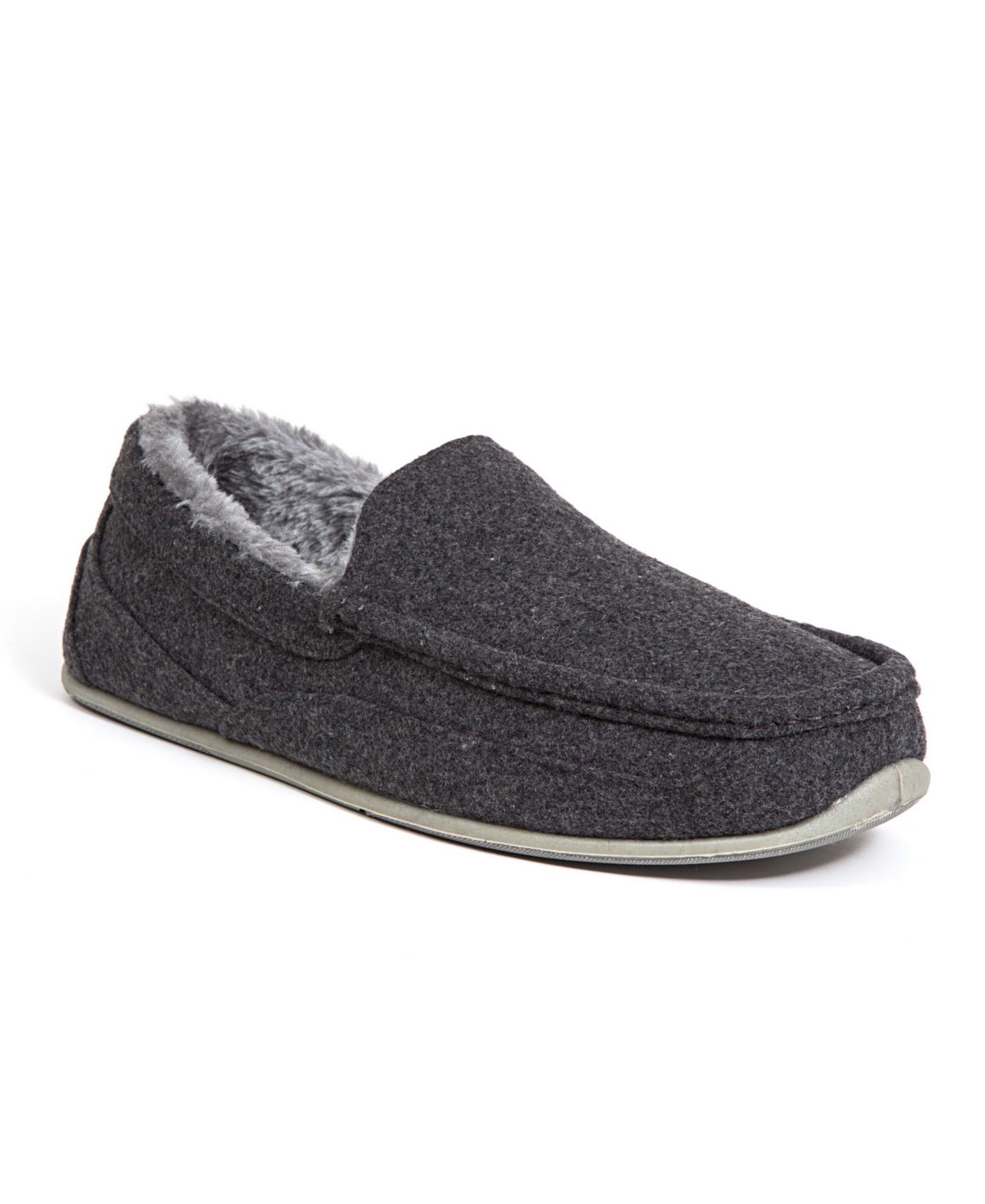 Мужские тапочки DEER STAGS Spun Felt Cozy Slipper, цвет: Тёмный серый — фото 1