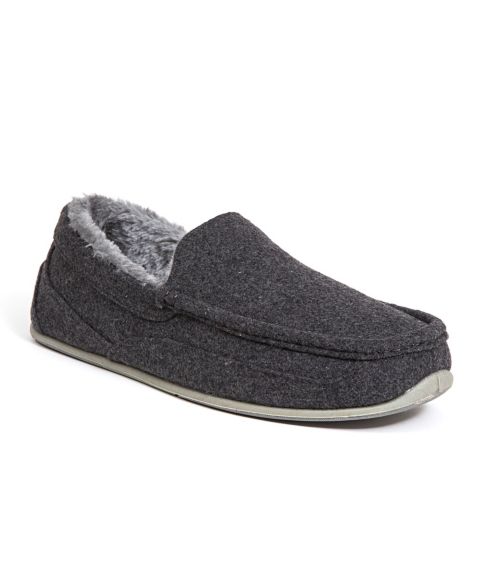 Мужские тапочки DEER STAGS Spun Felt Cozy Slipper, цвет: Тёмный серый