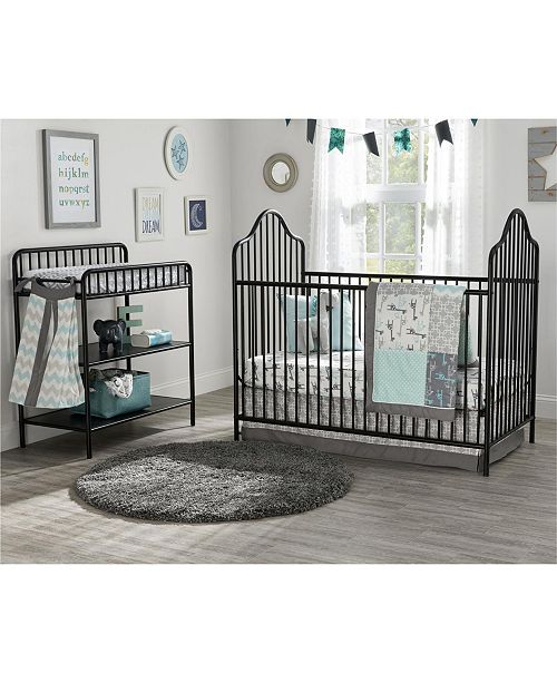 Little Seeds Rowan Valley Lanley Metal Crib And Changing Table Set