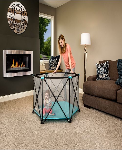 Regalo My Play, 6 Panel Portable Play Yard Aqua & Reviews Kids Macy's