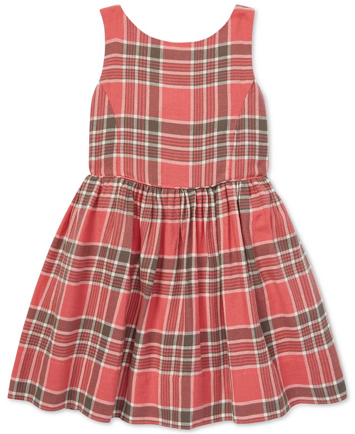 Polo Ralph Lauren Toddler Girls Plaid Cotton Fit & Flare Dress - Macy's