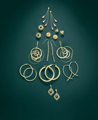 Macy's Tri-Tone Love Knot Stud Earrings in 14k Gold - Macy's
