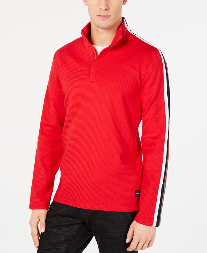 Calvin Klein Men's Striped Ribbed Pullover & Reviews - Sweaters - Men -  Macy's