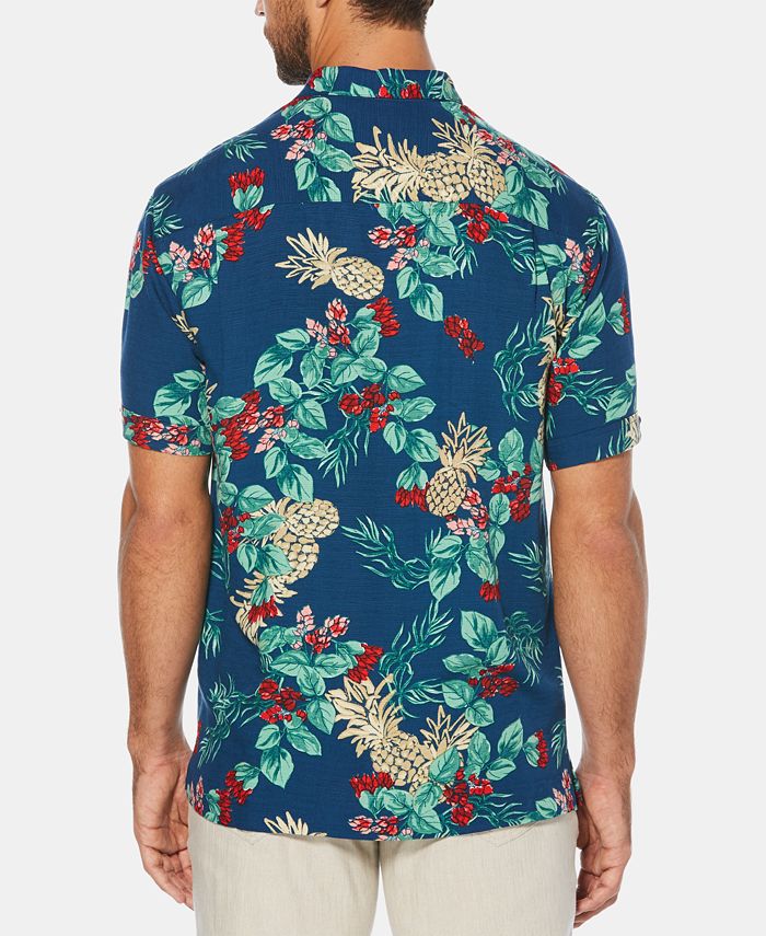 Cubavera Men's Pineapple Floral-Print Short-Sleeve Shirt - Macy's