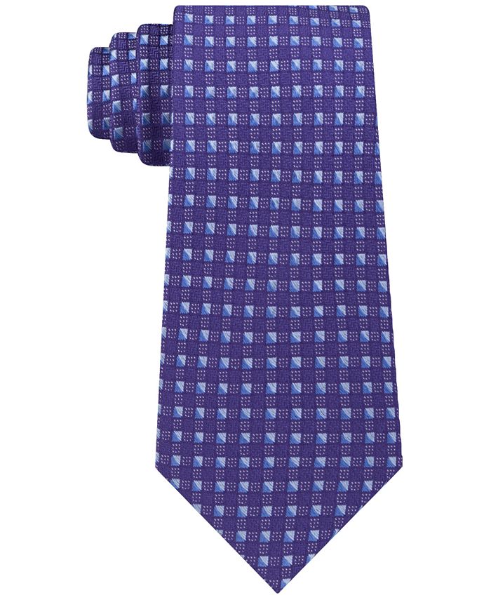 Michael Kors Men's Classic Split Box Geometric Silk Tie - Macy's