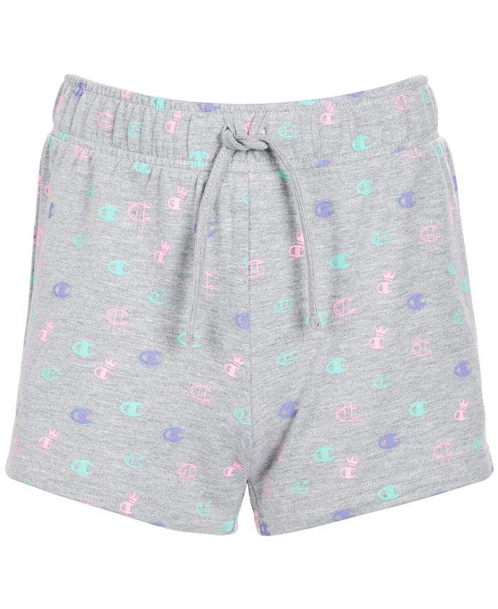Champion Big Girls Allover Print French Terry Shorts - Macy's