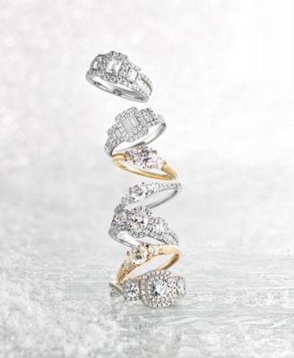 Diamond Baguette Engagement Ring (3/4 ct. t.w.) in 14k White Gold