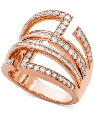 image of Diamond Geometric Statement Ring (1-1/4 ct. t.w.) in 14k Rose Gold