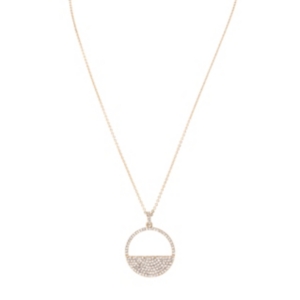 image of Nina Cut-out Disk Pave Necklace