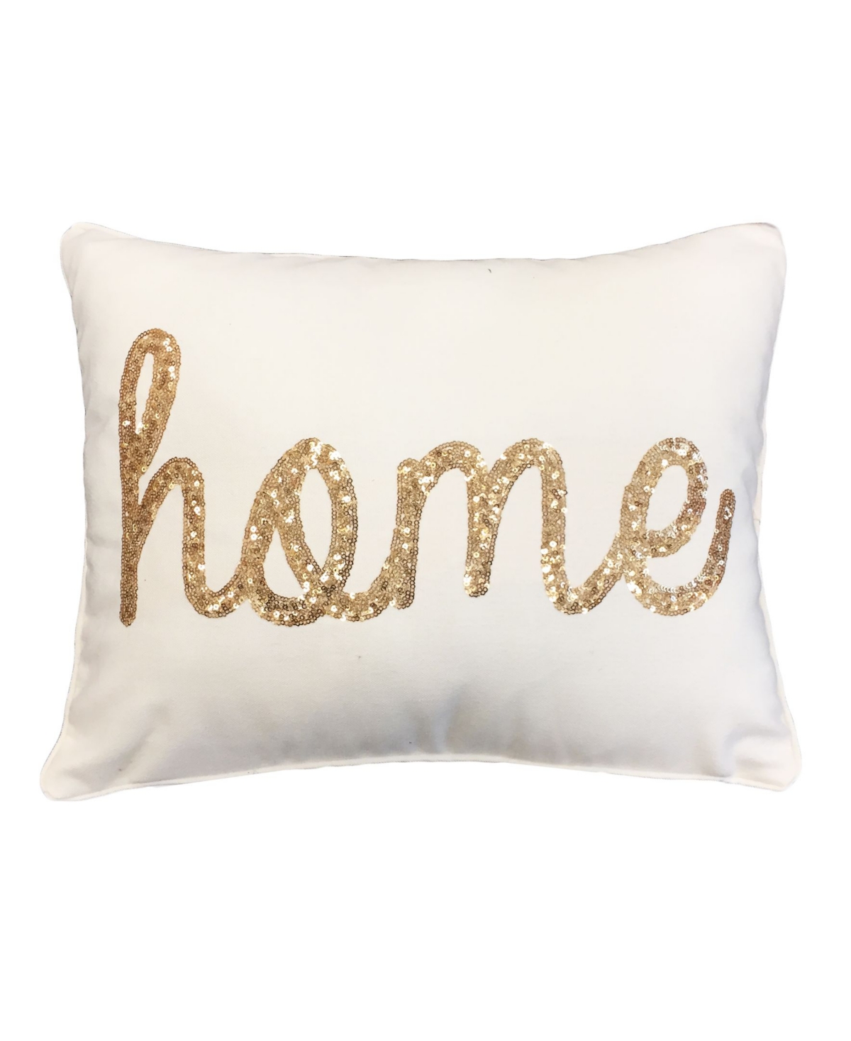 UPC 807882328945 product image for Home Sequin Script Faux Linen Pillow, 14