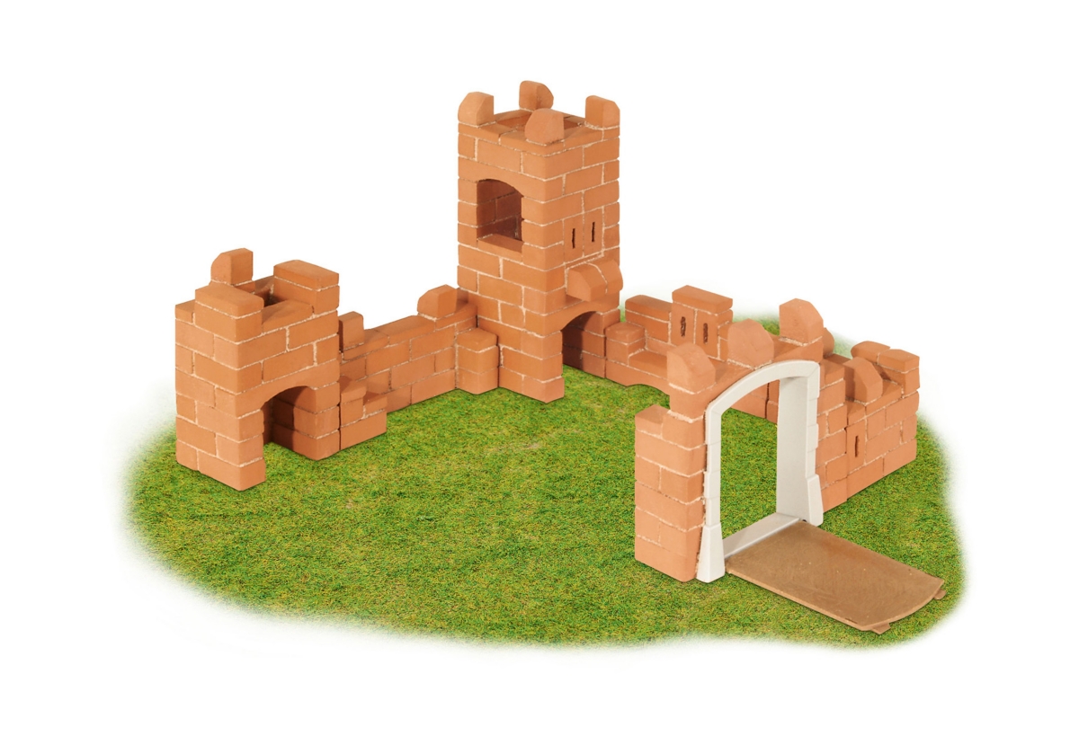 Shop Teifoc Small Castle Brick Construction Set In Burnt Oran