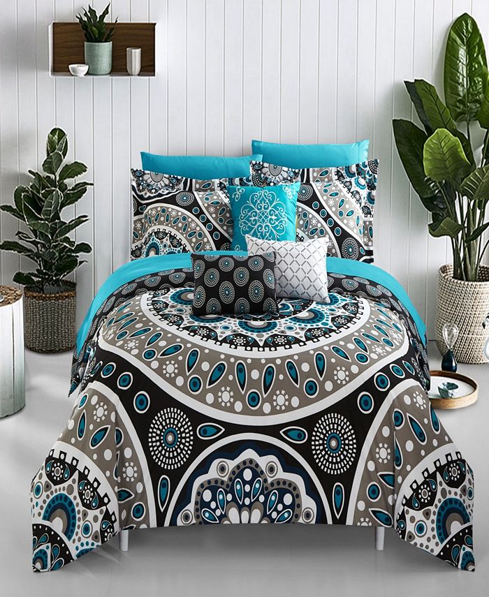 Chic Home Mornington 8 Piece Twin Bed In a Bag Comforter Set - Macy's