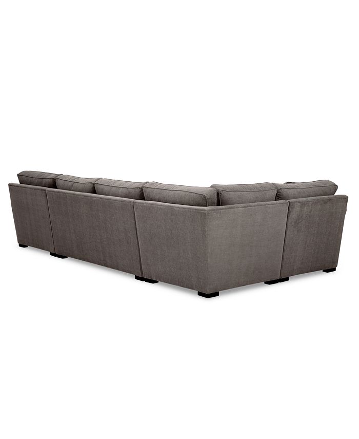Furniture Radley 4Pc. Fabric Chaise Sectional Sofa with Corner Piece