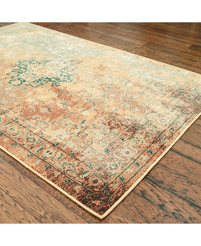 Oriental Weavers Dawson 8324A Rust/Gold 2'3" x 7'6" Runner Area Rug