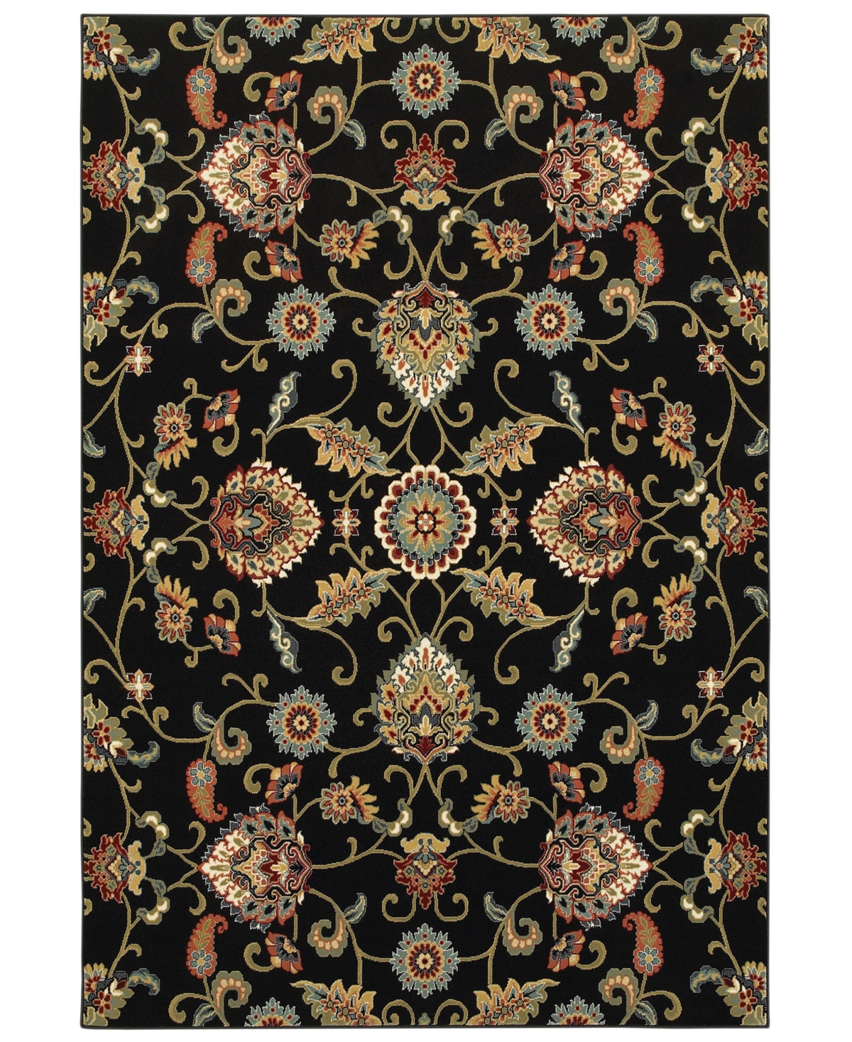 Oriental Weavers Kashan 9946K Black/Multi 5'3" x 7'6" Area Rug