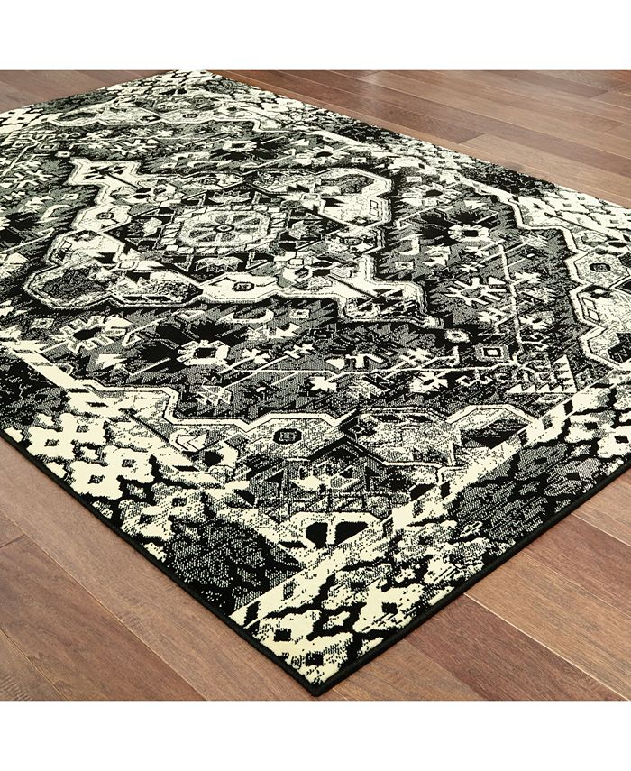 Oriental Weavers Luna 5603K Black/Ivory 6'7" x 9'6" Area Rug Macy's