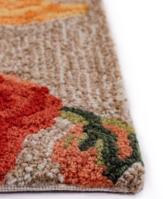 Ravella 2272 Icelandic Poppies Ivory/Cream 5' x 7'6" Indoor/Outdoor Area Rug