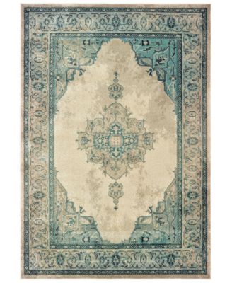 Oriental Weavers - Raleigh 2337W Ivory/Blue 2'3" x 7'6" Runner Area Rug