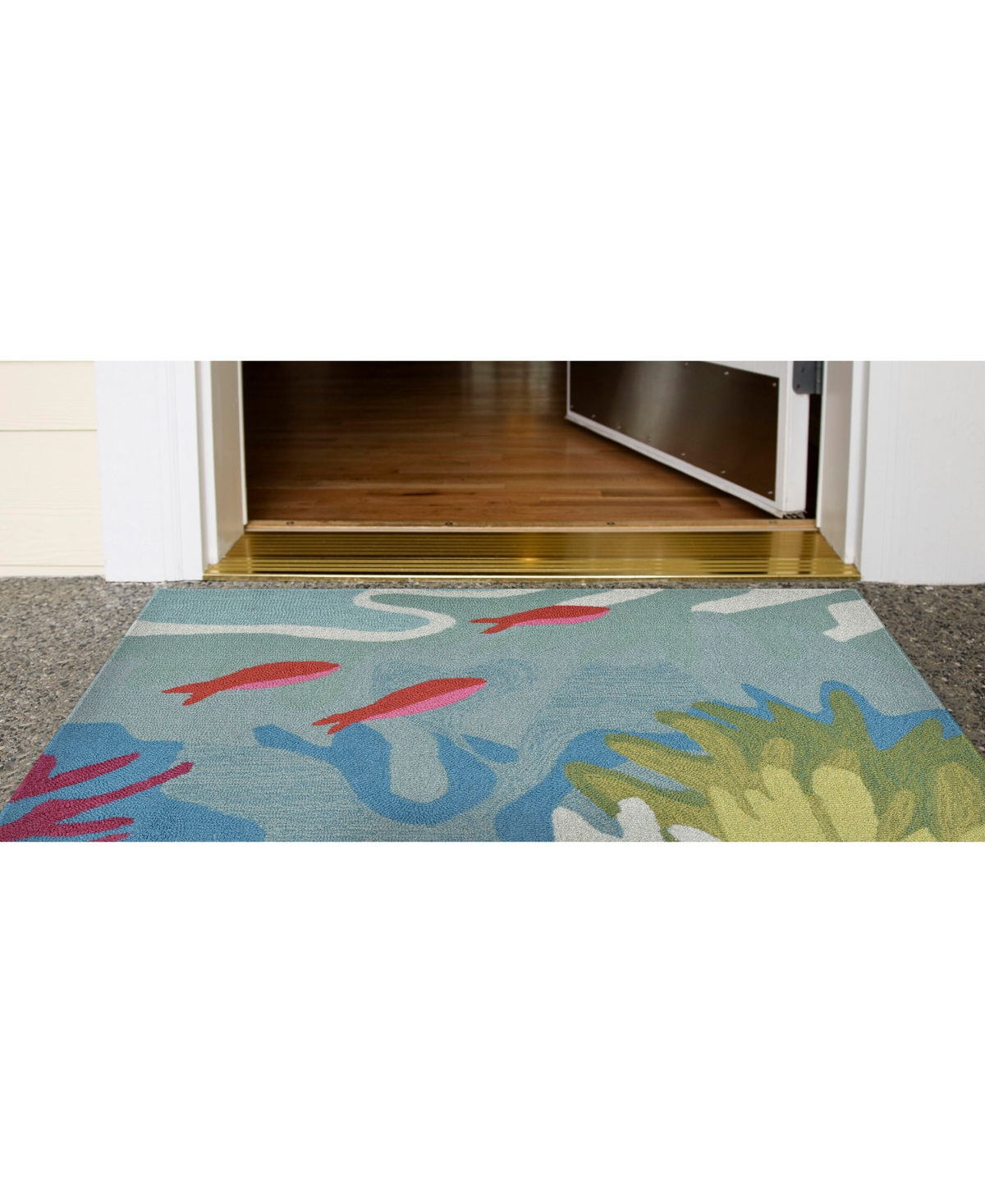 Liora Manne' Ravella 2275 Ocean ViewIndoor/Outdoor Area Rug - Blue