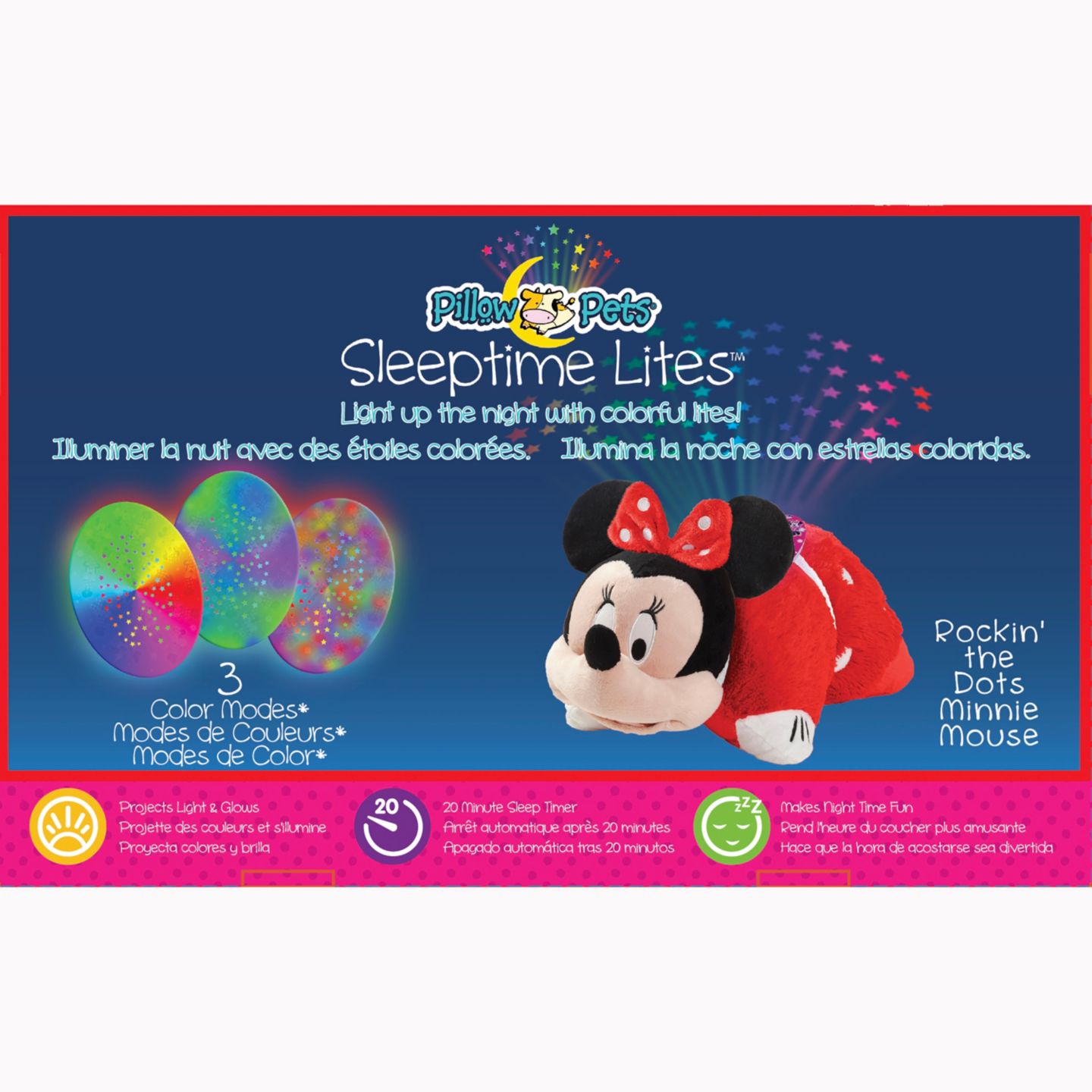 Pillow Pets Minnie Mouse Rockin the Dots 11" Nightlight — фото 5