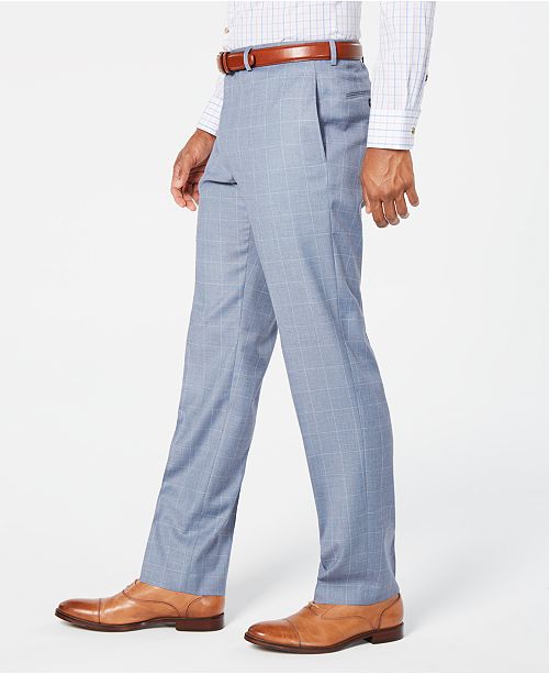 Marc New York Mens Modern Fit Stretch Birdseye Suit Blue Size 40