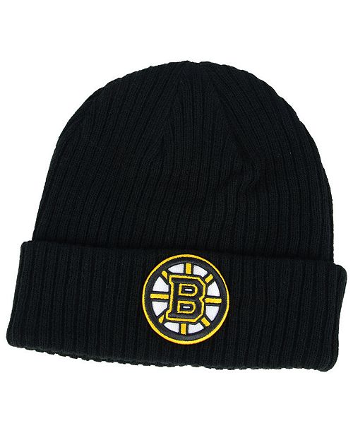 Fanatics Boston Bruins Double Dark Knit Hat