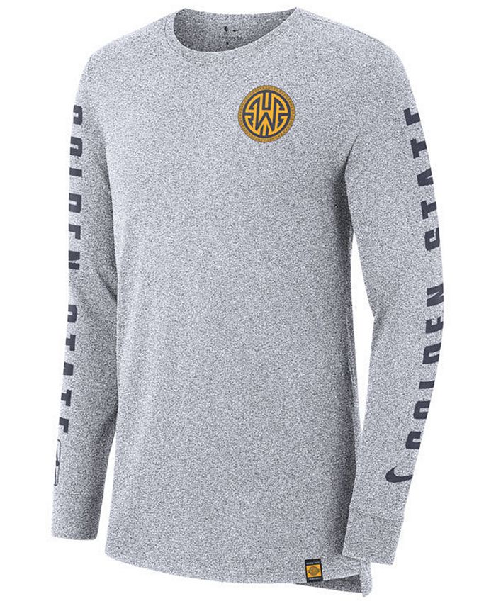 Nike Men's Golden State Warriors City Elevated Long Sleeve Dry T-Shirt ...