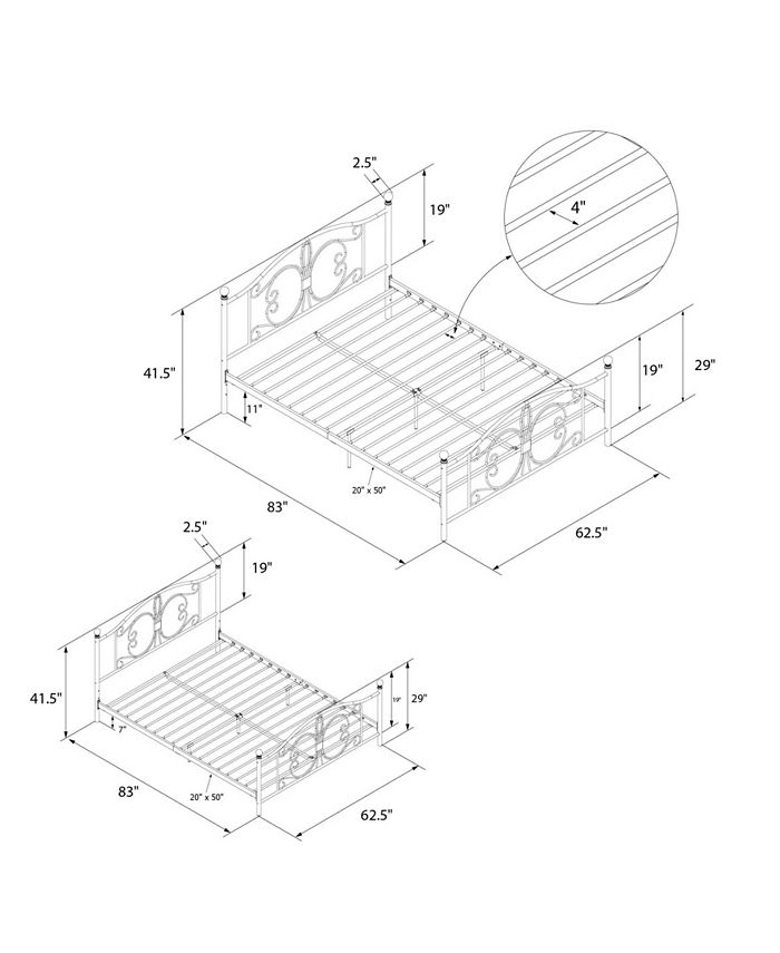 EveryRoom Bradford Queen Metal Bed Macy's