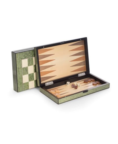 Детские настольные игры Bey-Berk Harrison Inlaid Wood Backgammon & Chess Set Board Game, Ages 14+