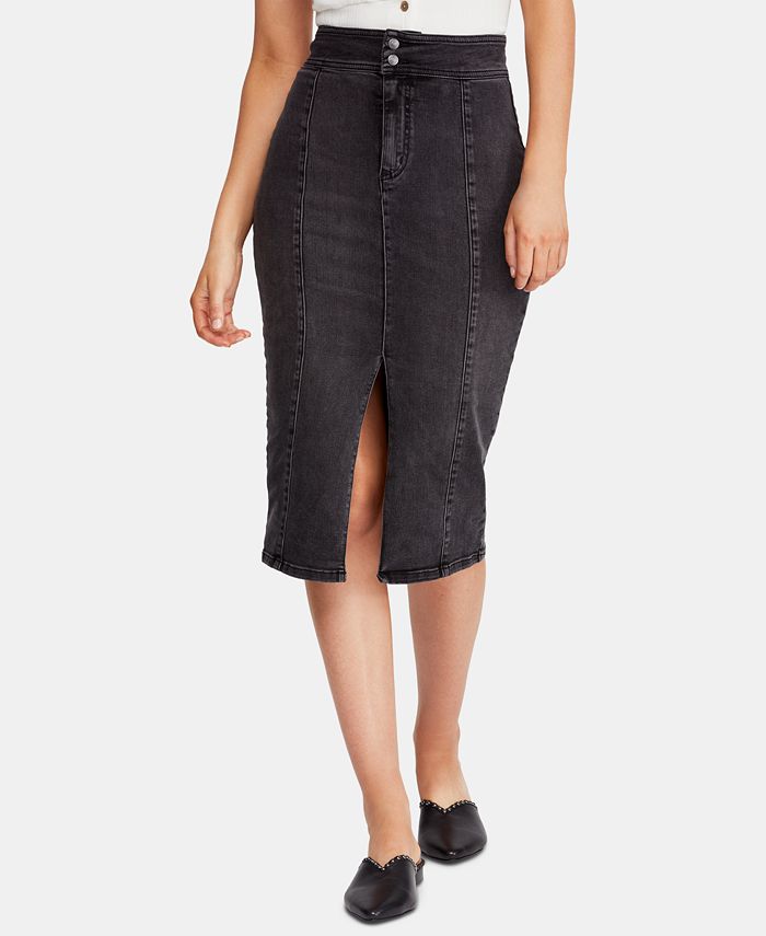 Free people clearance maddie denim skirt